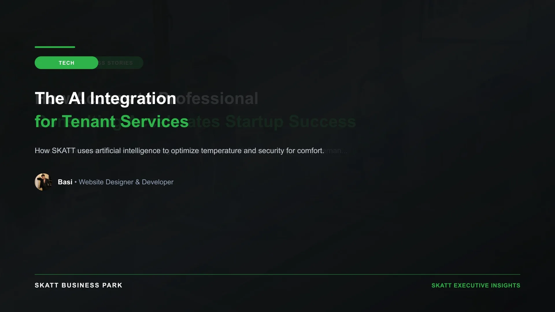The AI Integration for Tenant Services - SKATT Business Park Article 45