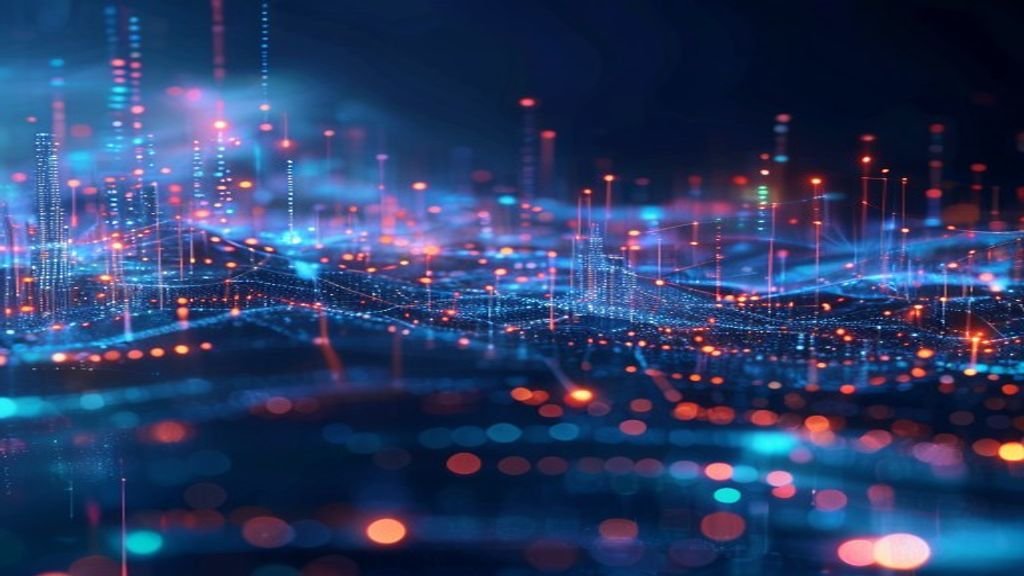 Abstract digital transformation and data networks in business