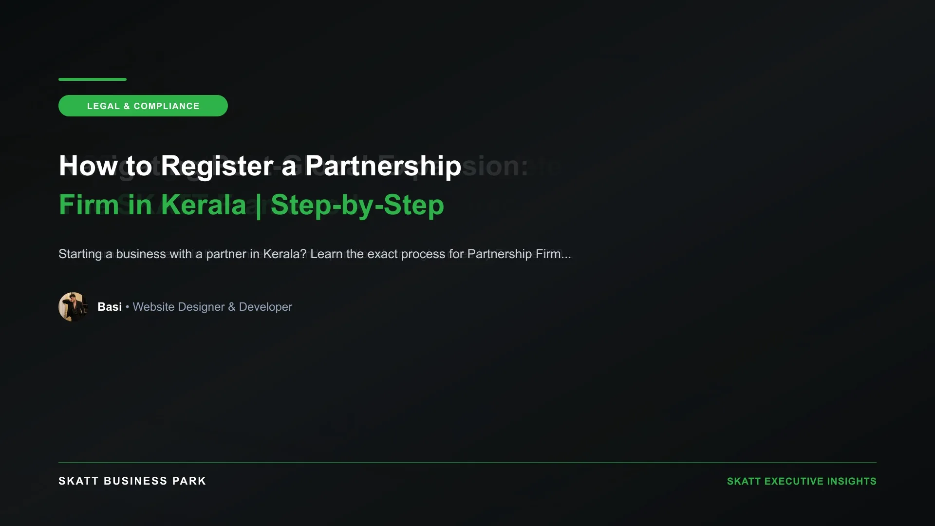 How to Register a Partnership Firm in Kerala | Step-by-Step - SKATT Business Park Article 68
